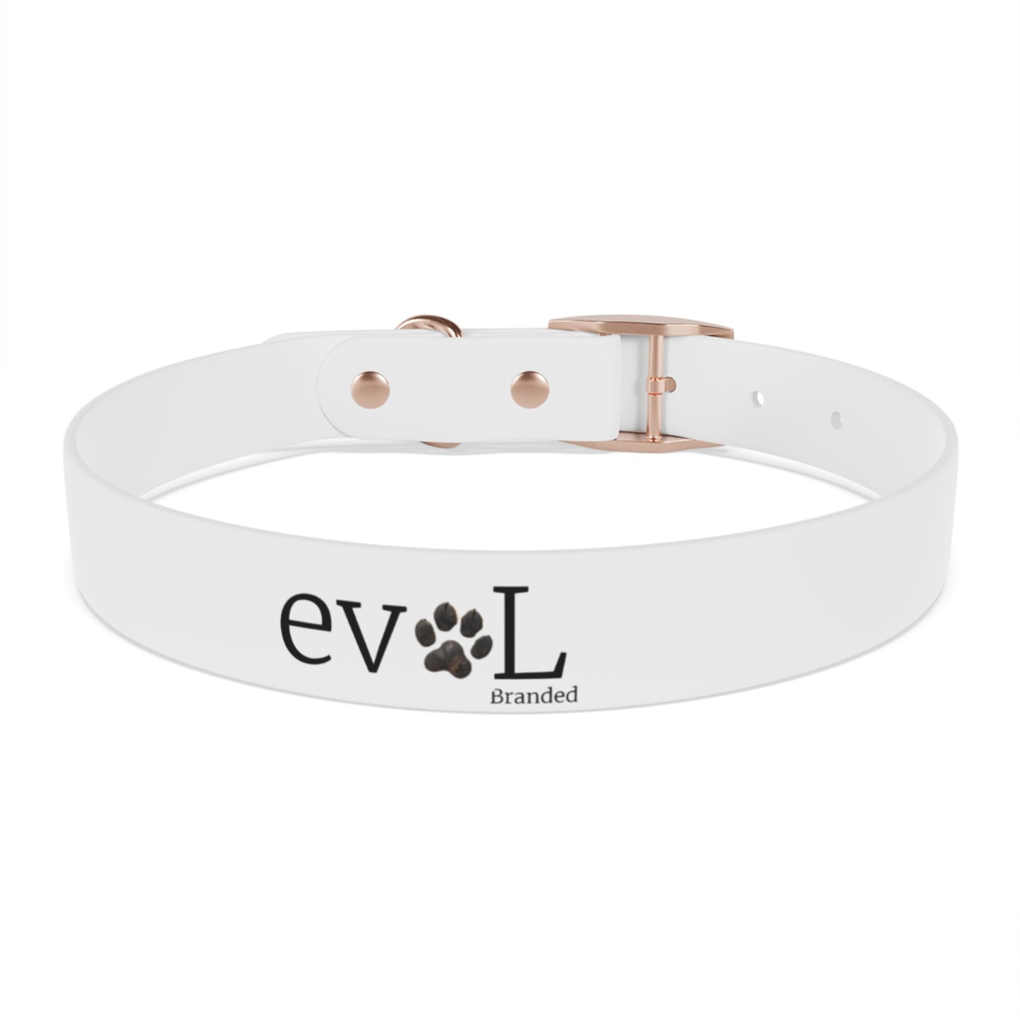 Personalized Pet Collar with Paw Print - Stylish White Dog Collar for Pet Lovers