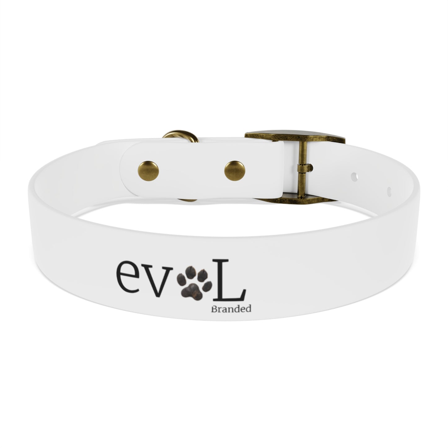 Personalized Pet Collar with Paw Print - Stylish White Dog Collar for Pet Lovers