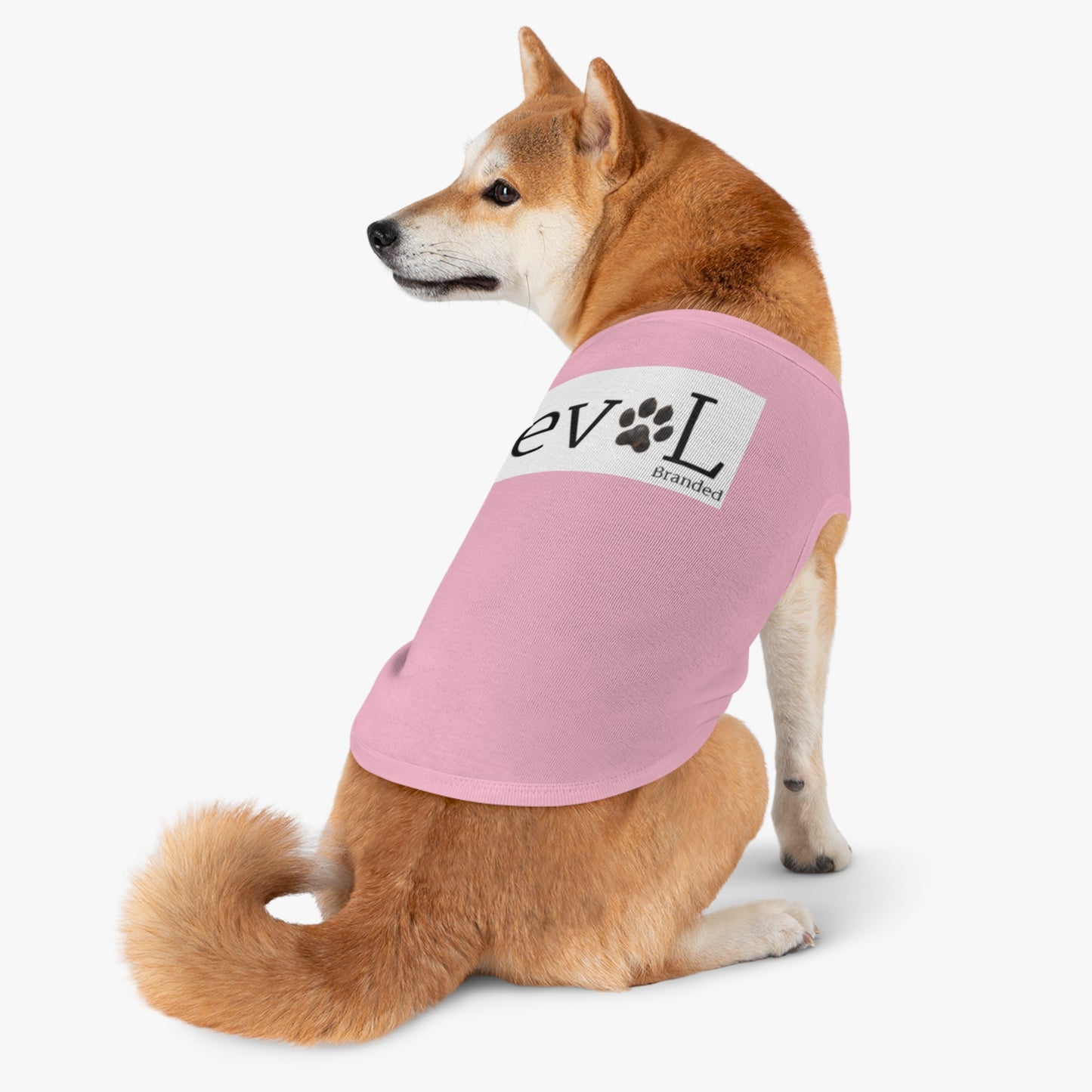 Trendy Pet Tank Top - 'evol' Paw Print Design for Stylish Pups