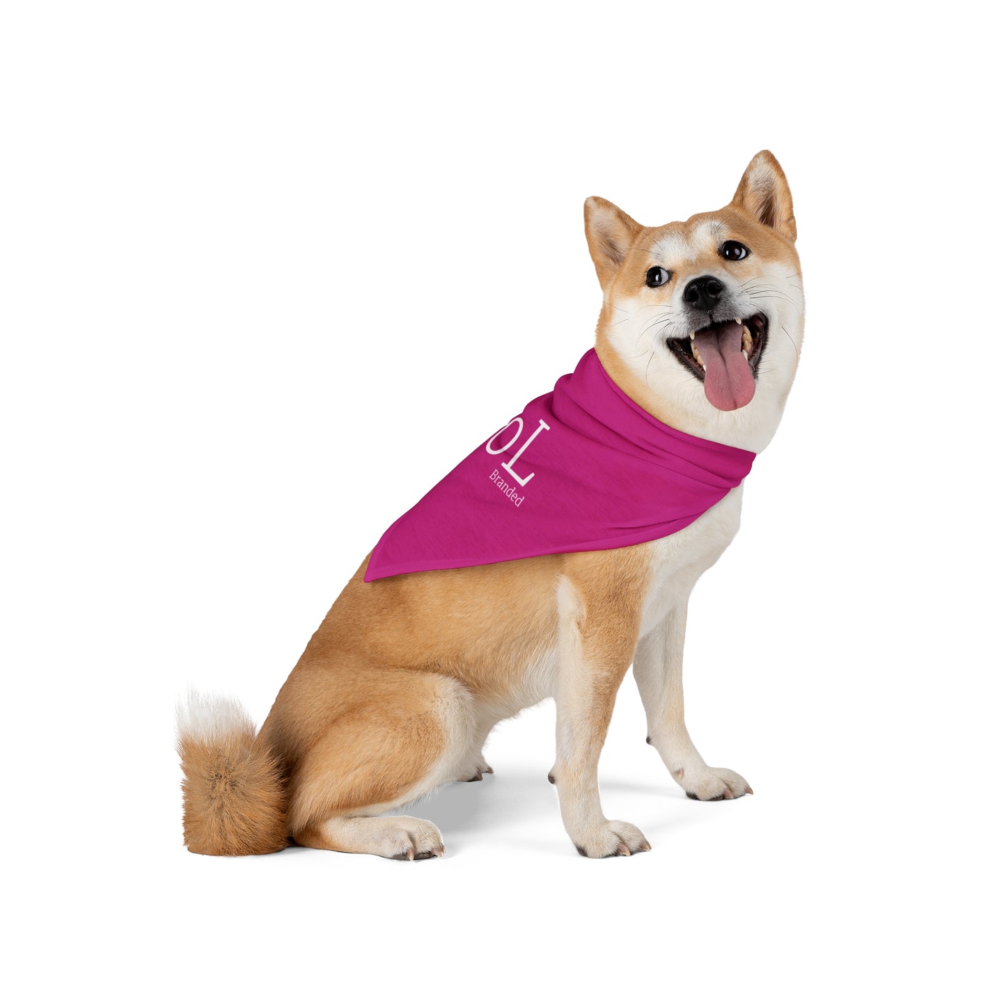 Branded Pet Bandana - Stylish Pink Accessories for Pet Lovers