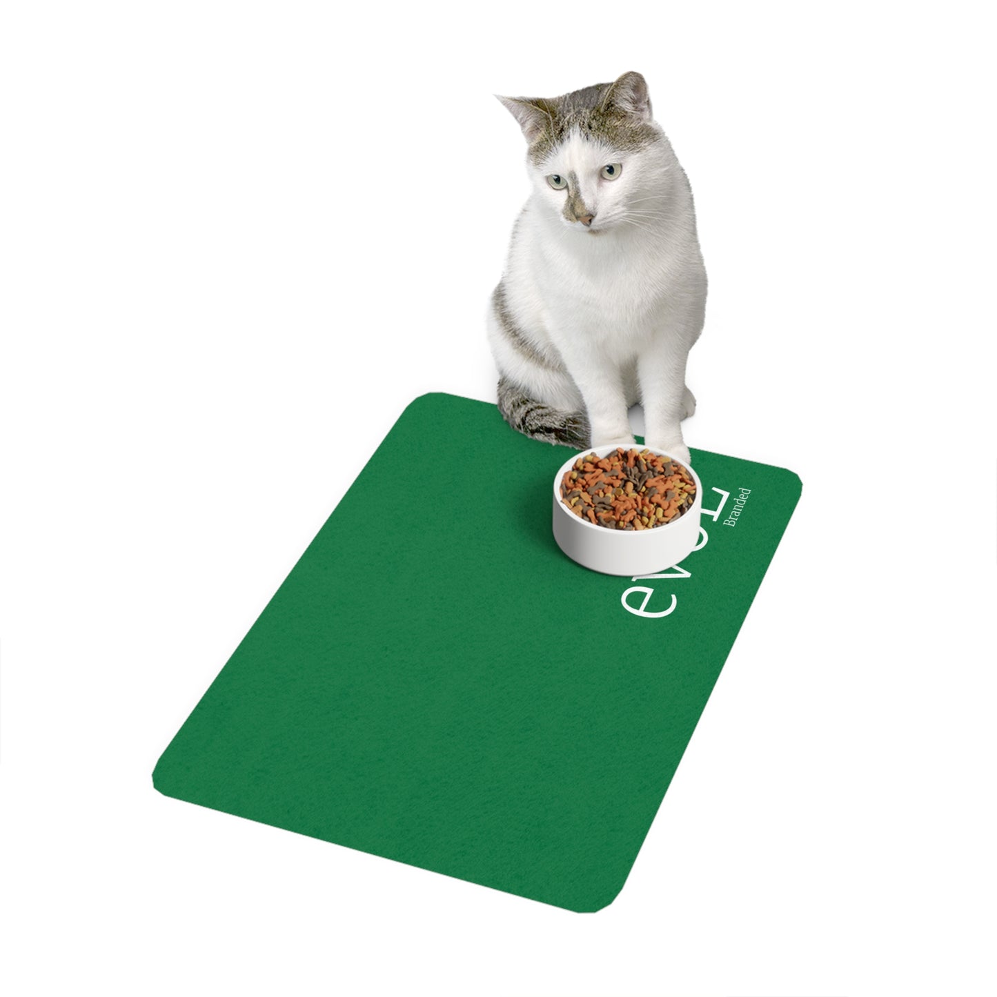 Stylish Pet Food Mat - 12x18 Non-Slip Design for Pets