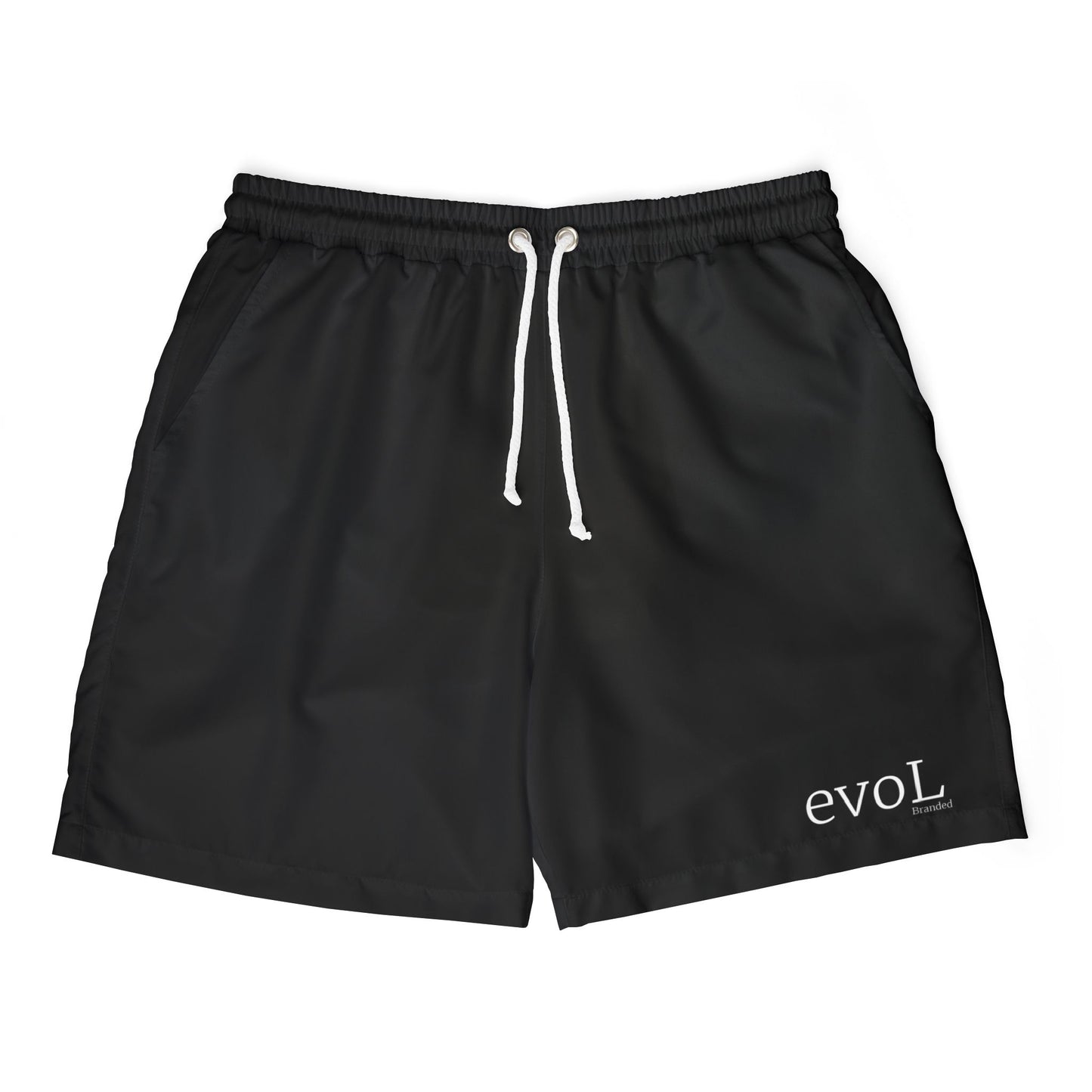 Men's Black Swim Shorts with evOL Design
