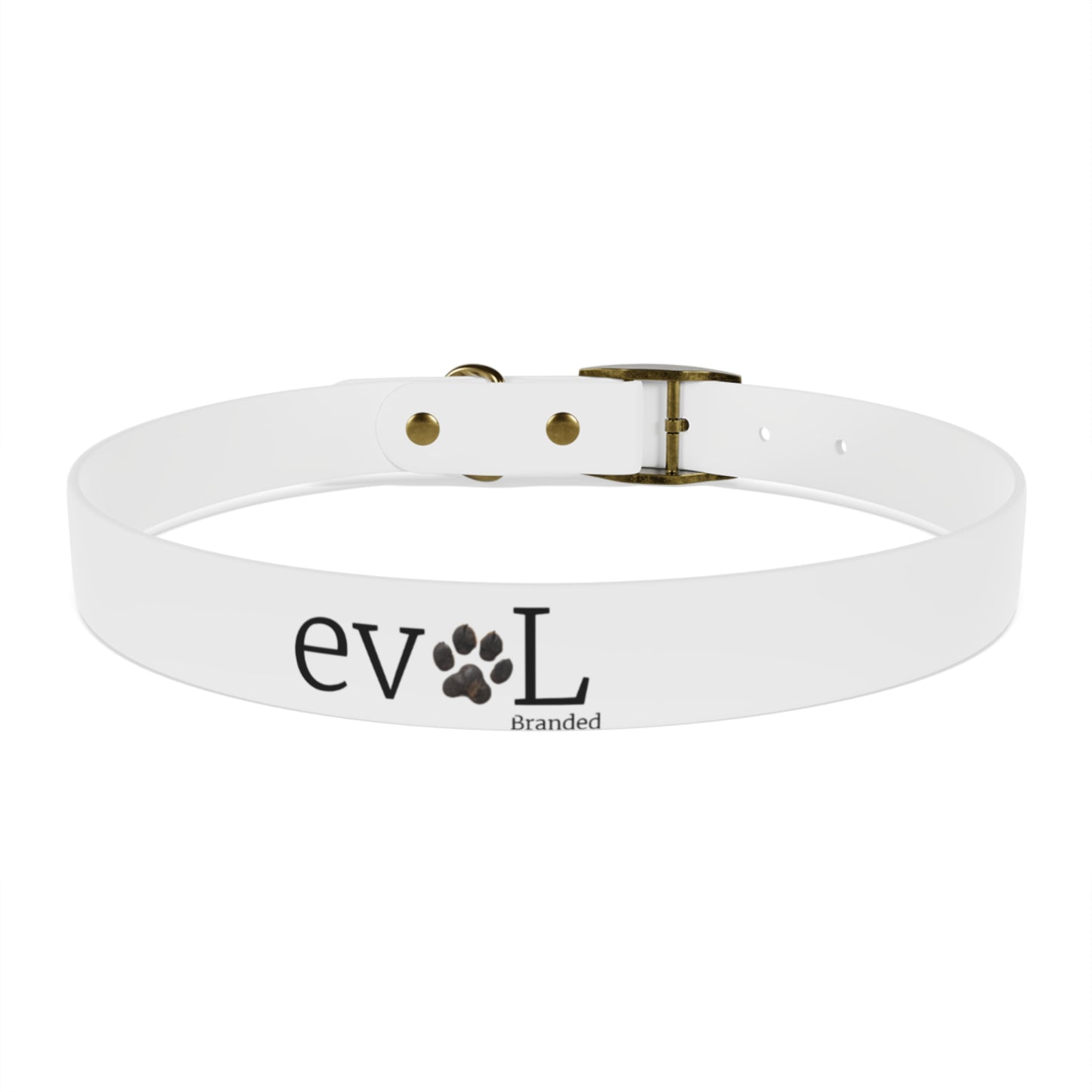 Personalized Pet Collar with Paw Print - Stylish White Dog Collar for Pet Lovers