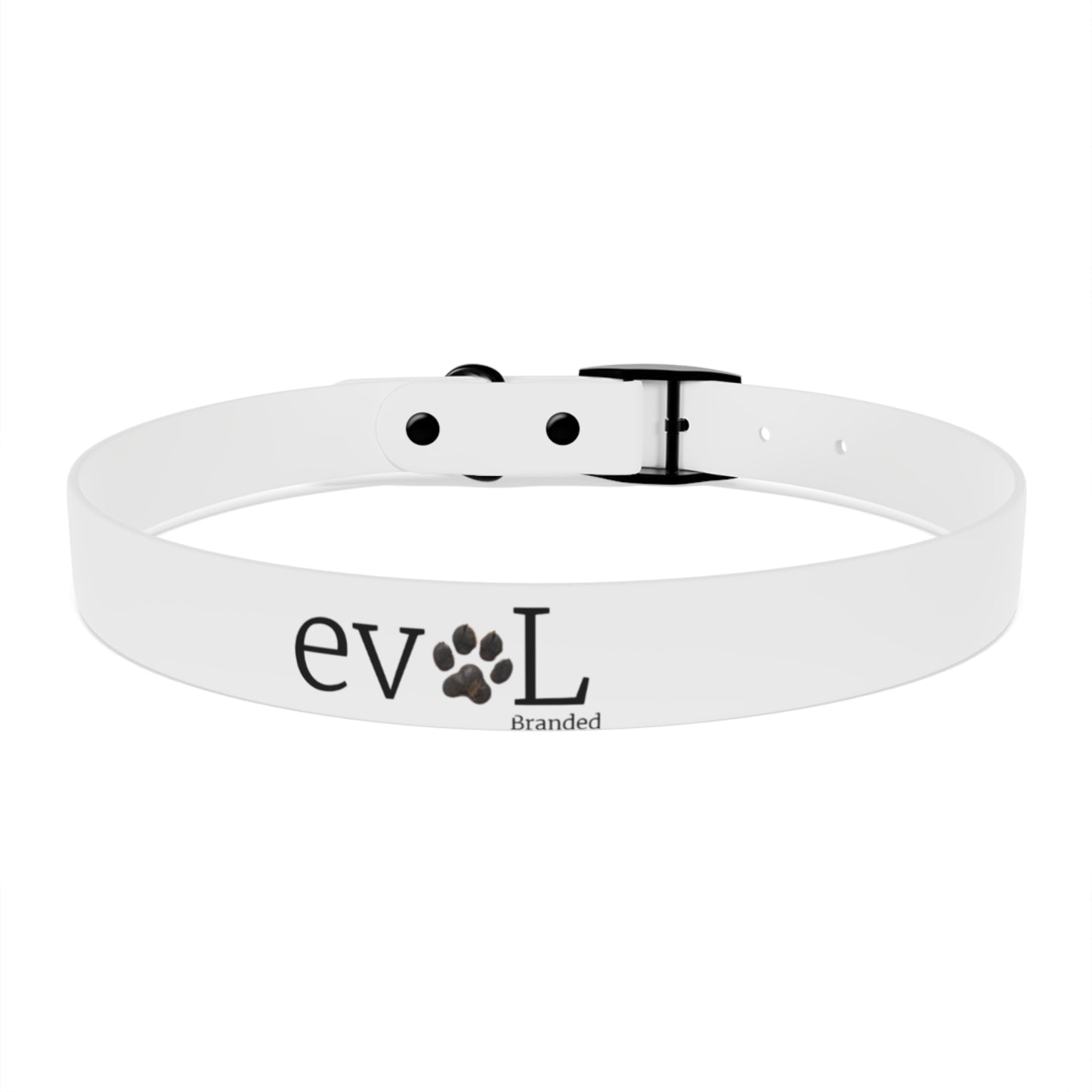 Personalized Pet Collar with Paw Print - Stylish White Dog Collar for Pet Lovers