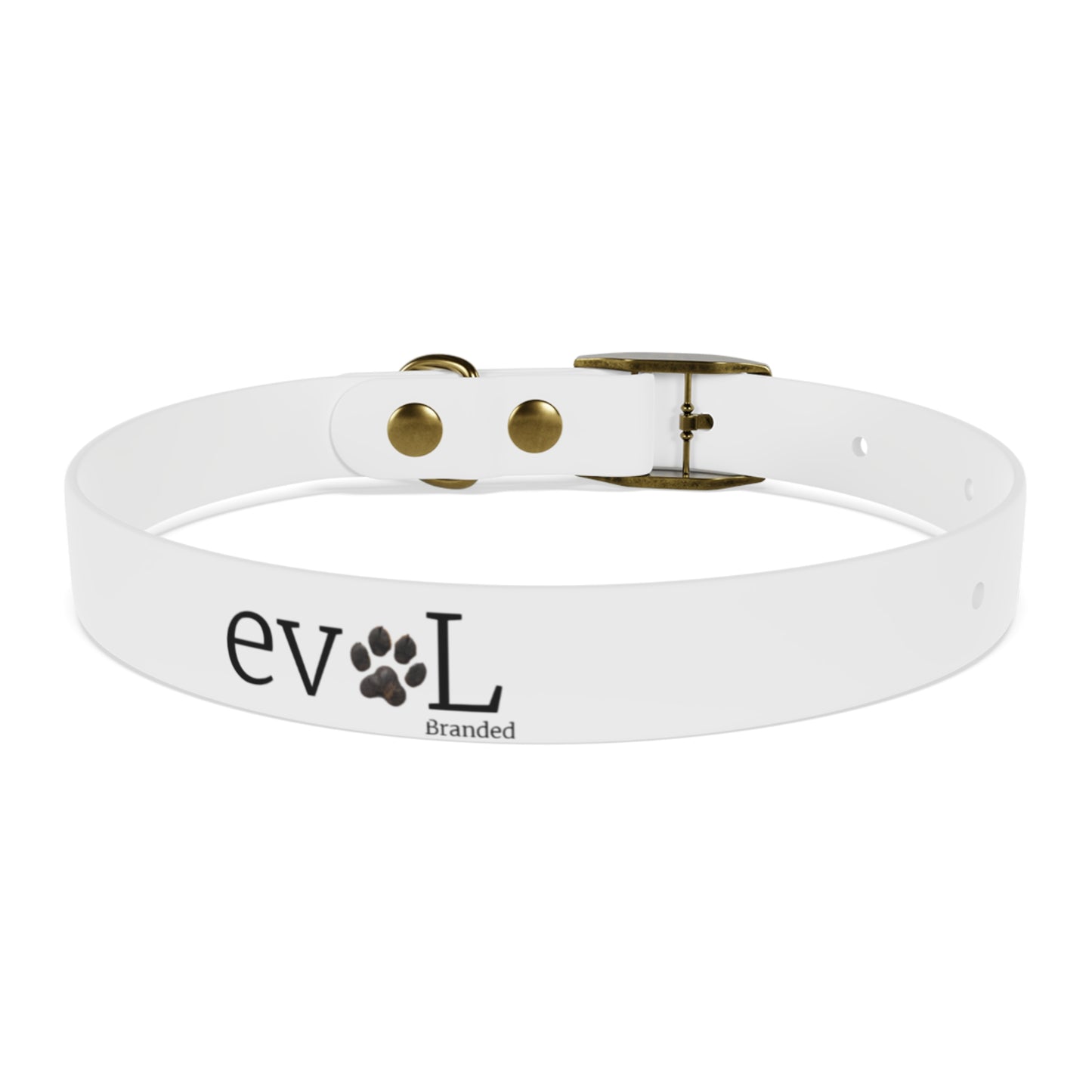 Personalized Pet Collar with Paw Print - Stylish White Dog Collar for Pet Lovers
