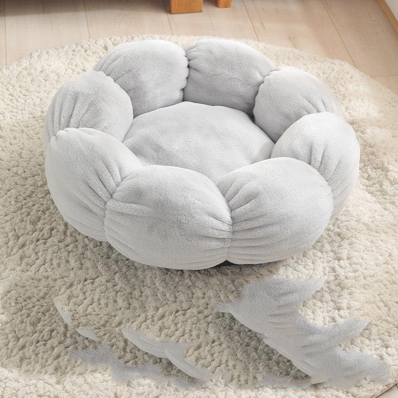 Floral Haven Pet Bed - Luxurious Flower-Shaped Blanket For Dogs And Ca