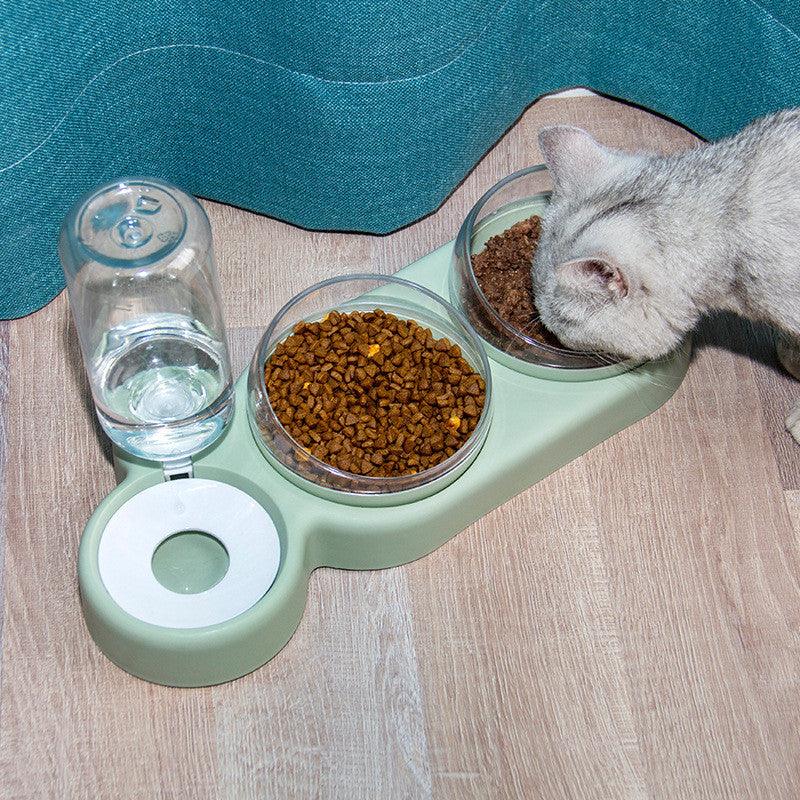 The Ultimate Pet Oasis - Elevated Double Bowl Stand With Automatic