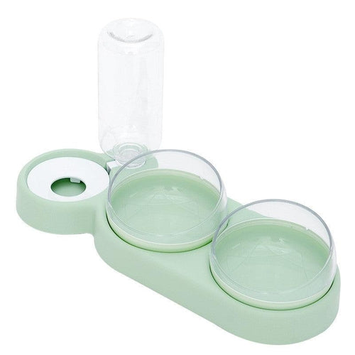 The Ultimate Pet Oasis - Elevated Double Bowl Stand With Automatic