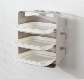 Wall-Mounted Non-Perforating Multilayer Shelving