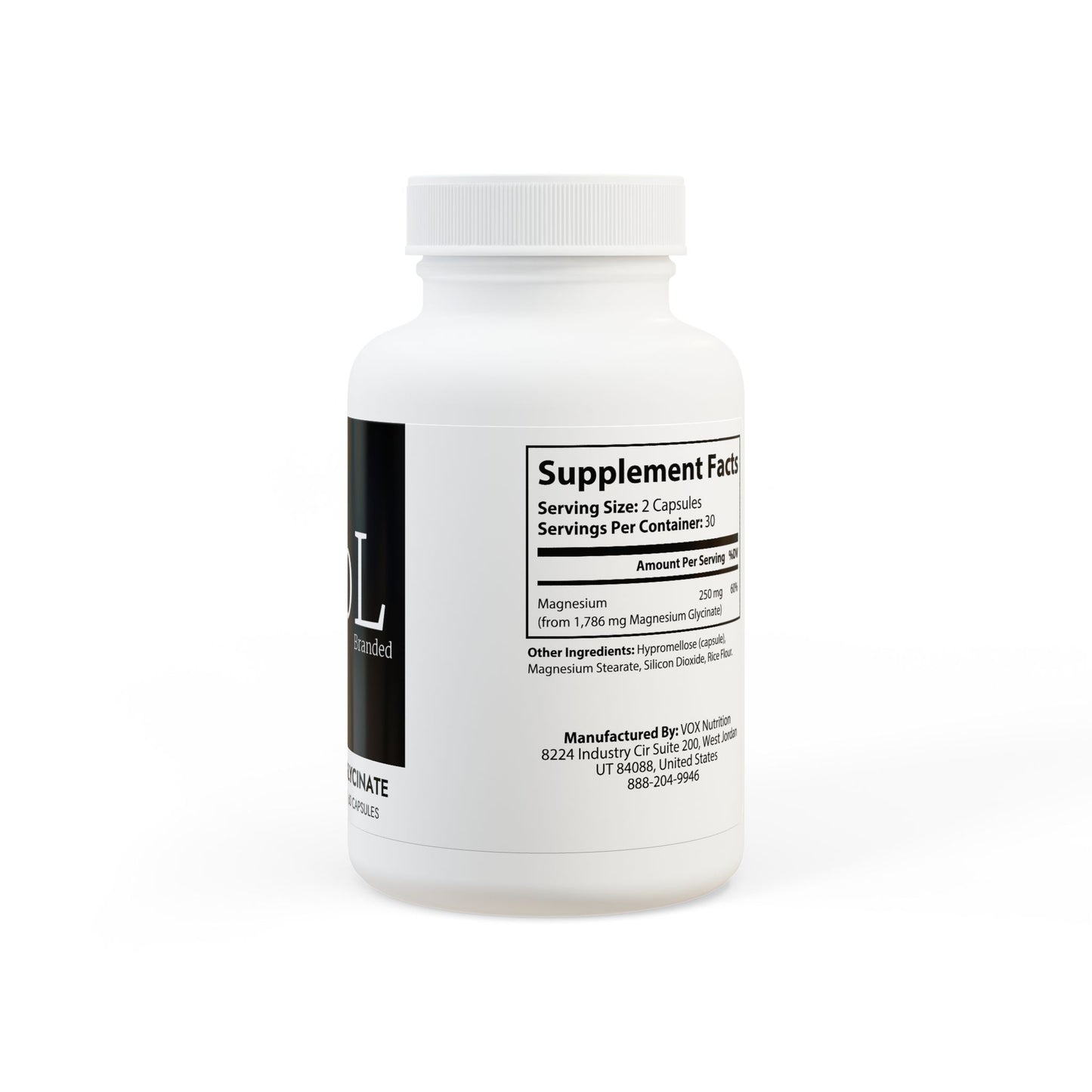 Magnesium Glycinate Supplement (60 Capsules)