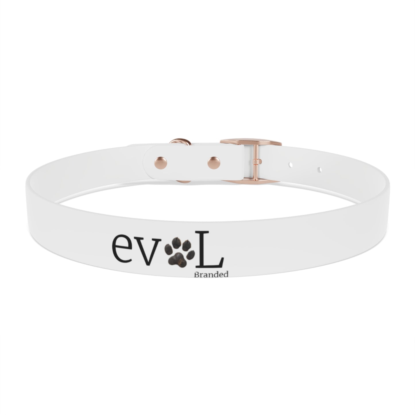 Personalized Pet Collar with Paw Print - Stylish White Dog Collar for Pet Lovers