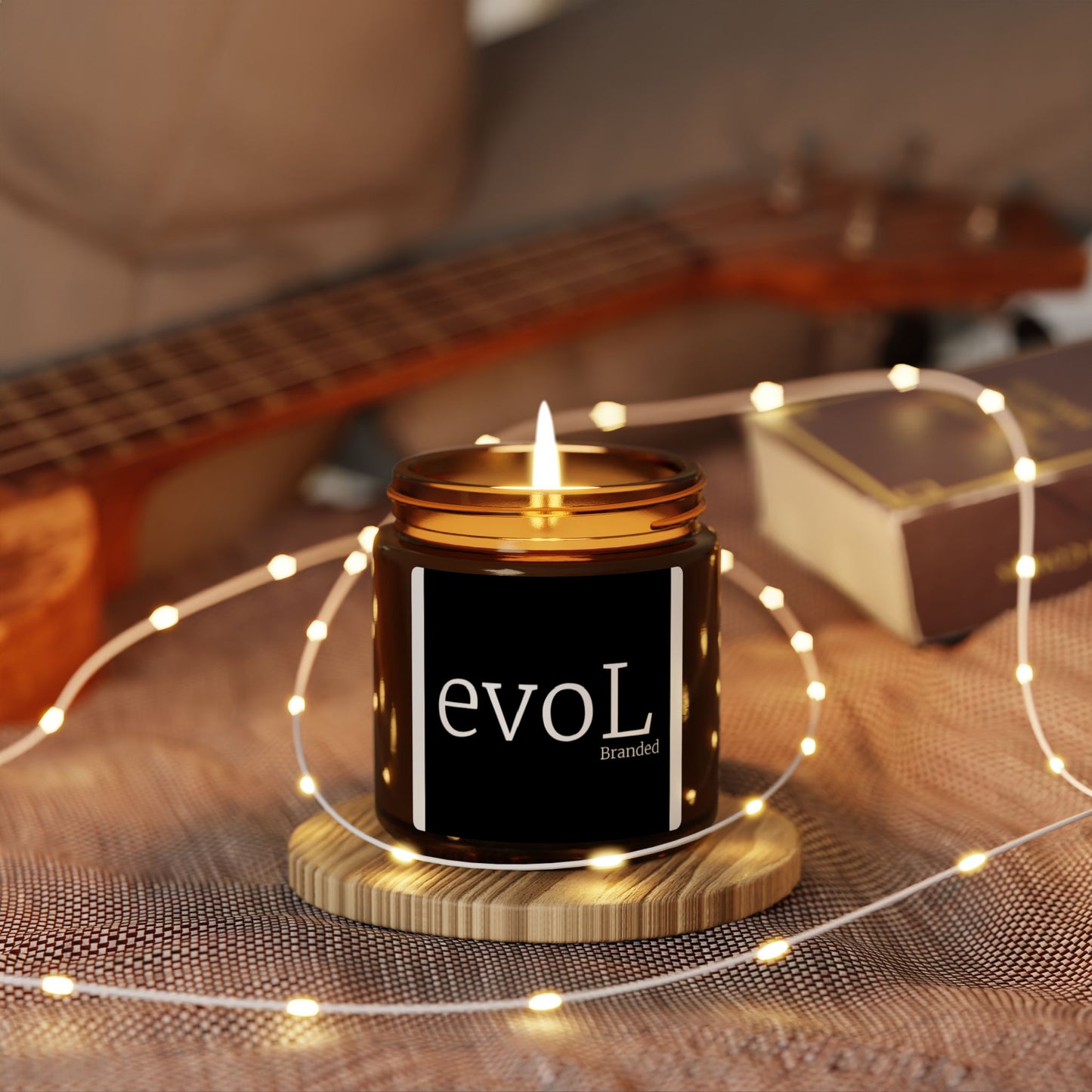 Scented Soy Candle (Multi-Size, Amber Jar)