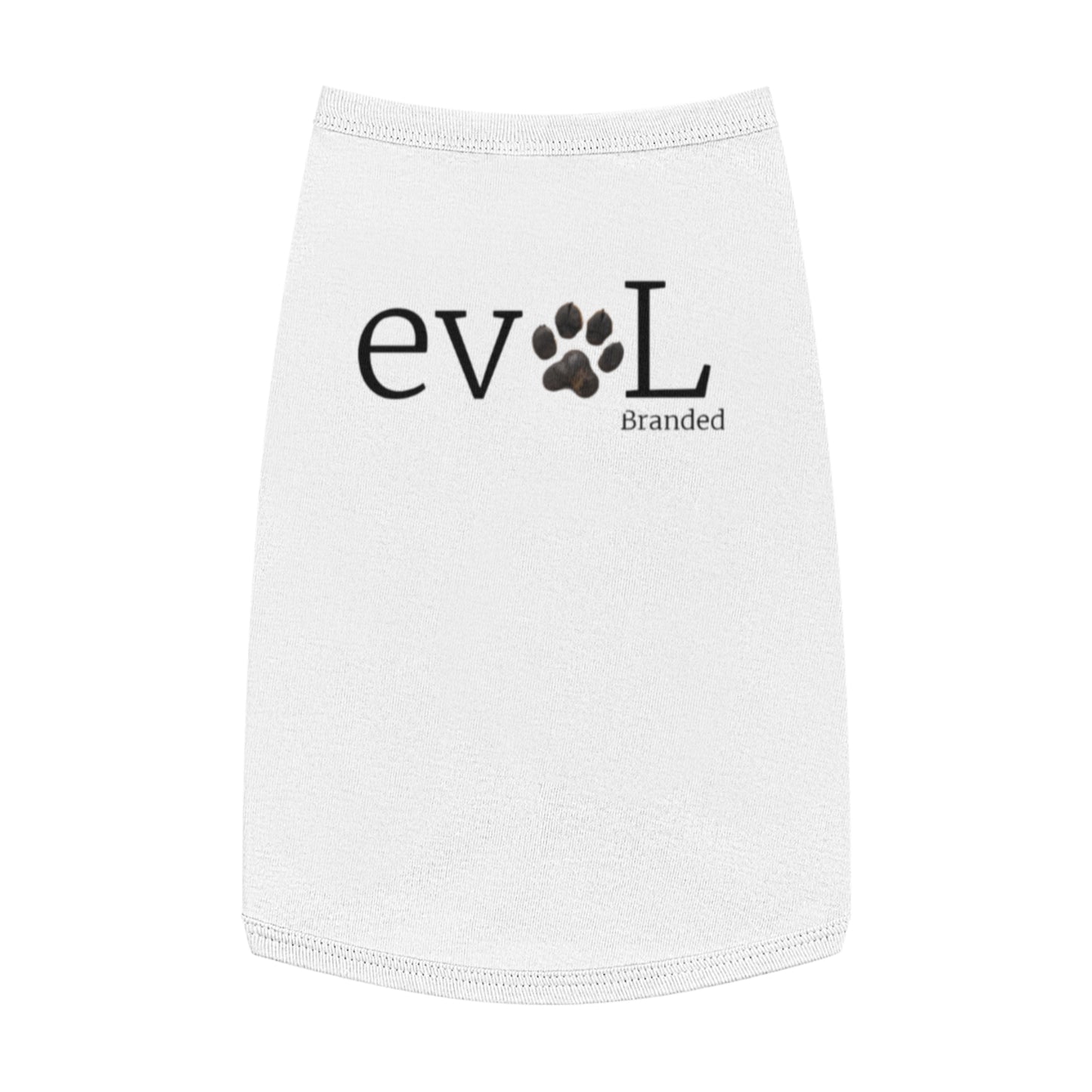 Trendy Pet Tank Top - 'evol' Paw Print Design for Stylish Pups