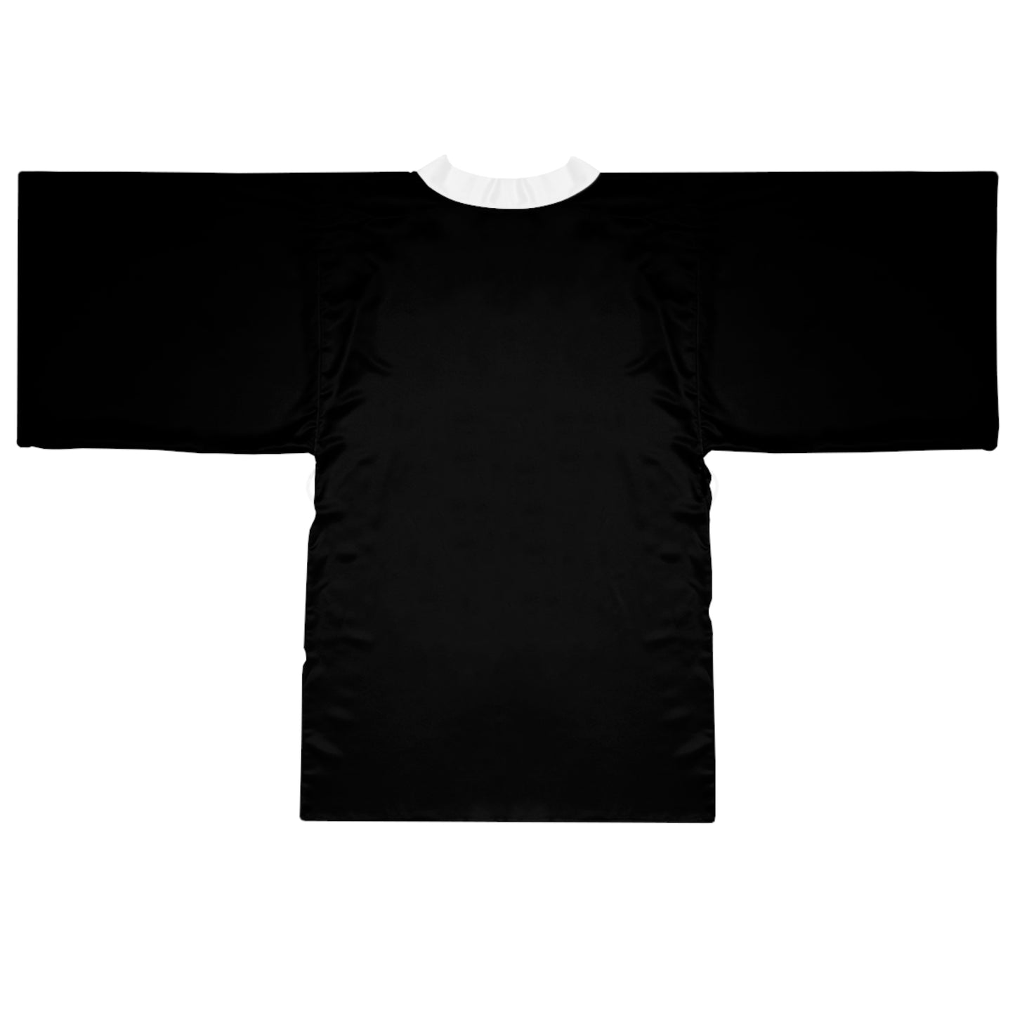 Elegant Black Long Sleeve Kimono Robe for Relaxation & Style