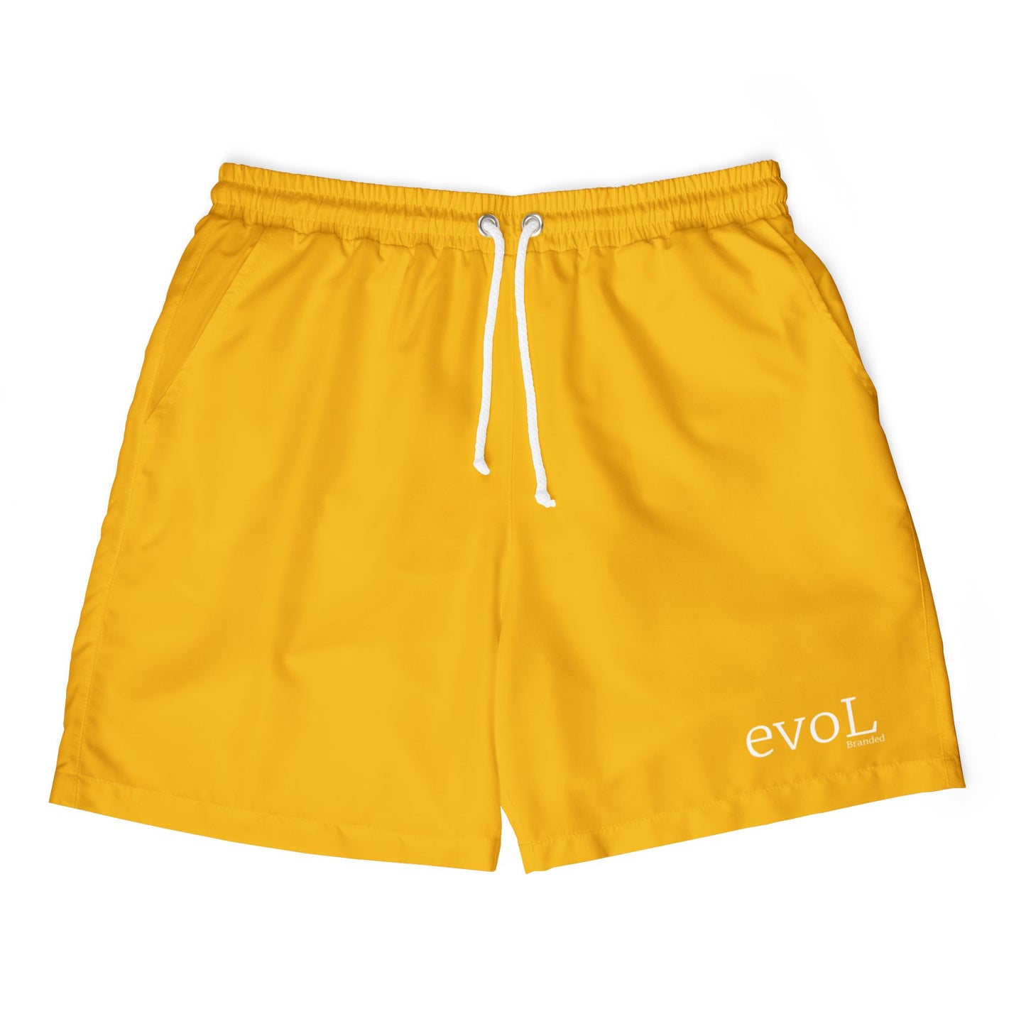 Bright Yellow Unisex Swim Shorts for Beach Days & Summer Fun
