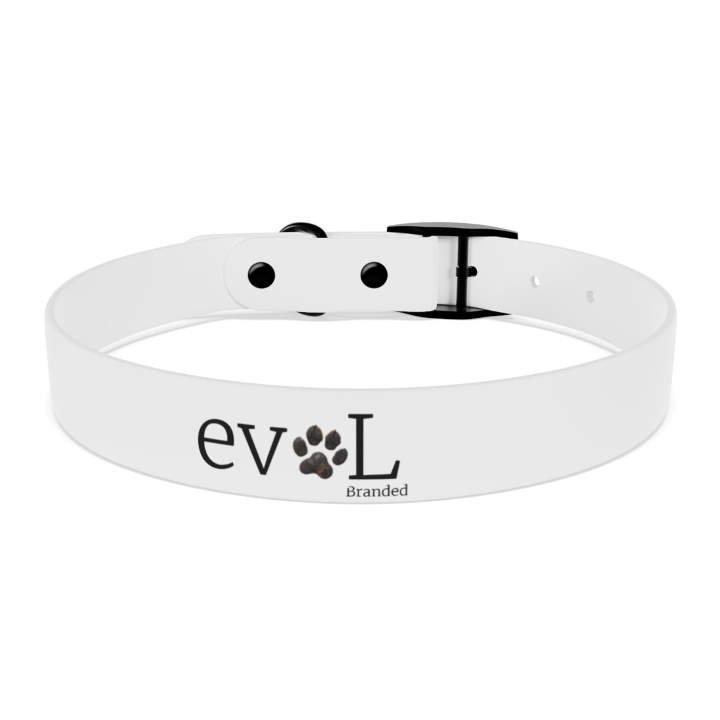 Personalized Pet Collar with Paw Print - Stylish White Dog Collar for Pet Lovers