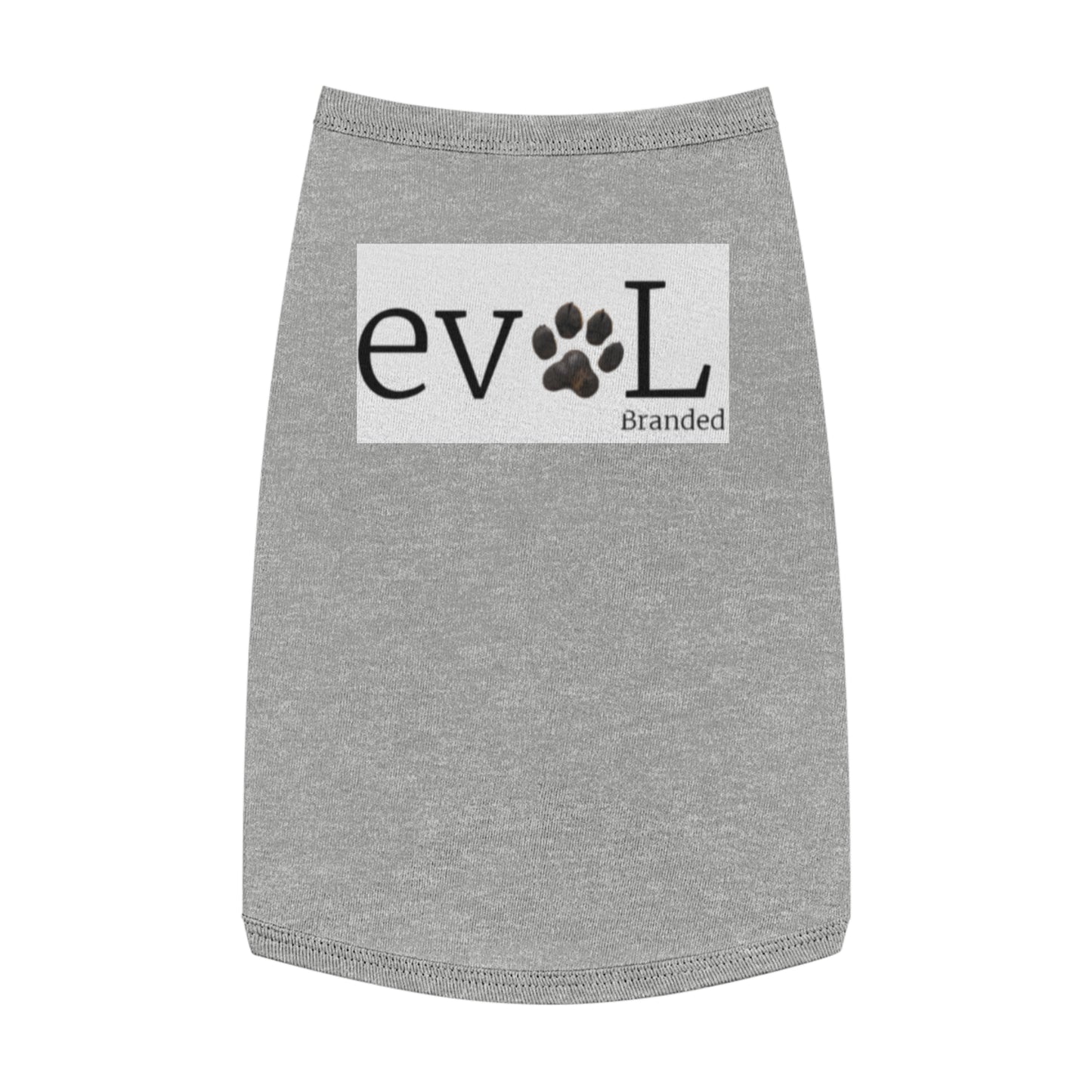 Trendy Pet Tank Top - 'evol' Paw Print Design for Stylish Pups