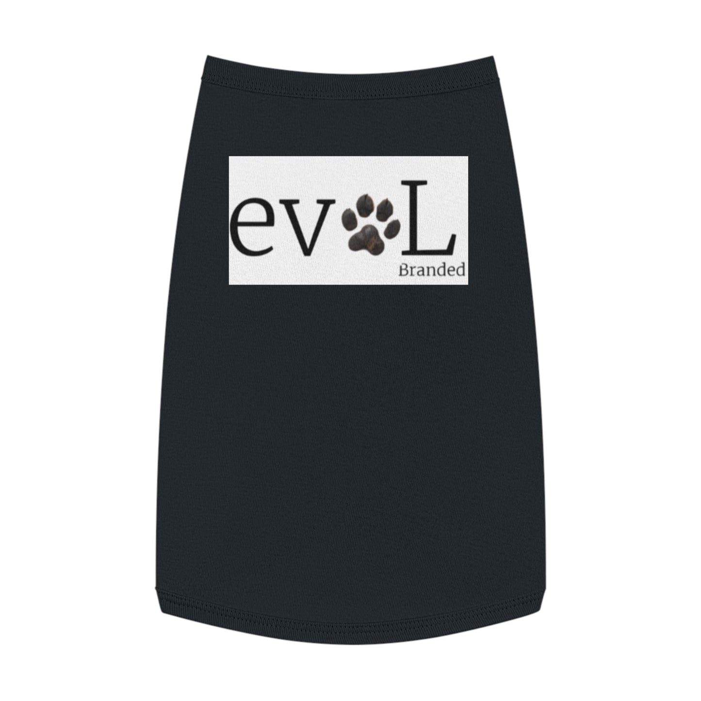Trendy Pet Tank Top - 'evol' Paw Print Design for Stylish Pups