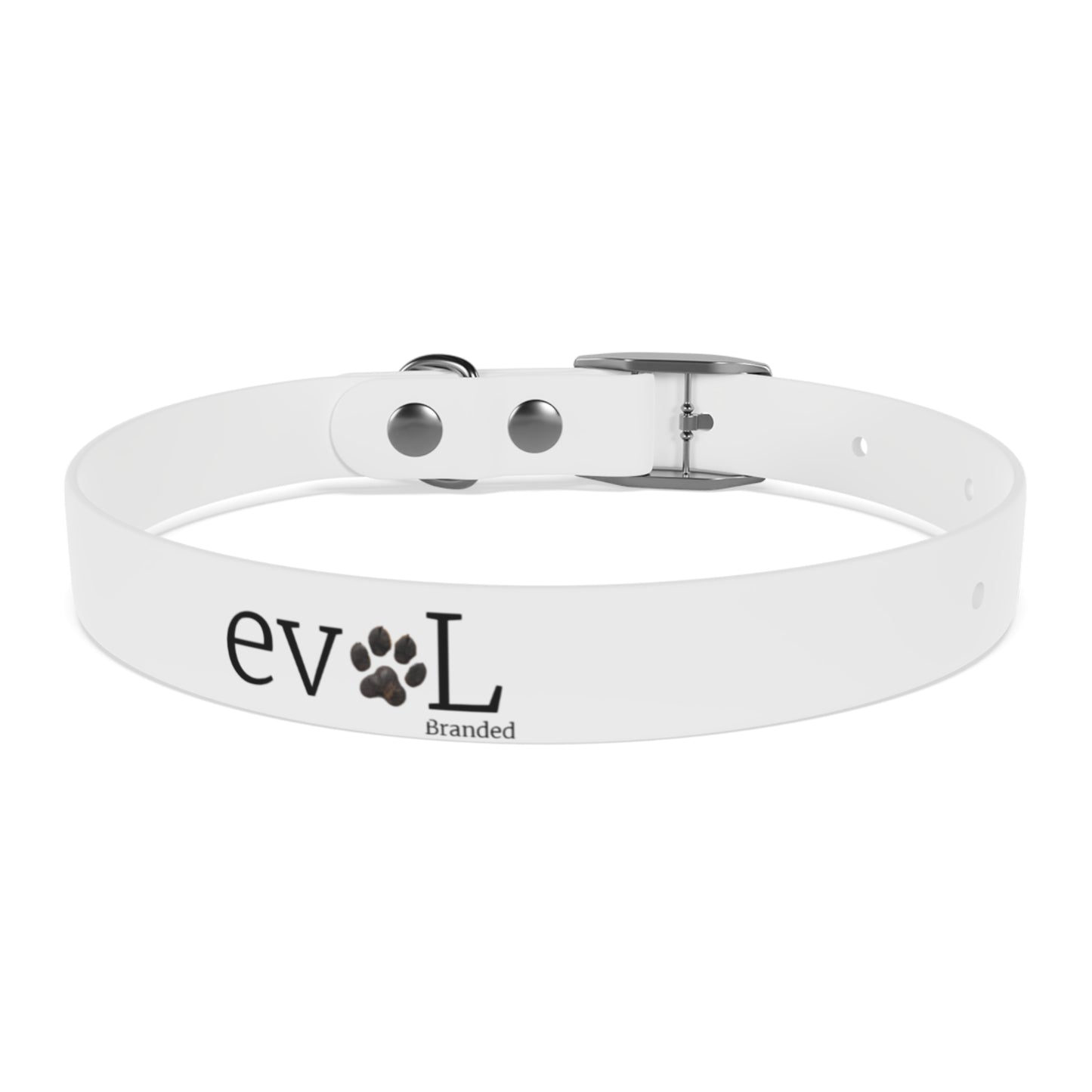 Personalized Pet Collar with Paw Print - Stylish White Dog Collar for Pet Lovers