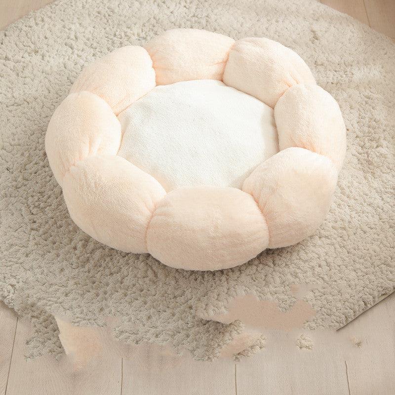 Floral Haven Pet Bed - Luxurious Flower-Shaped Blanket For Dogs And Ca