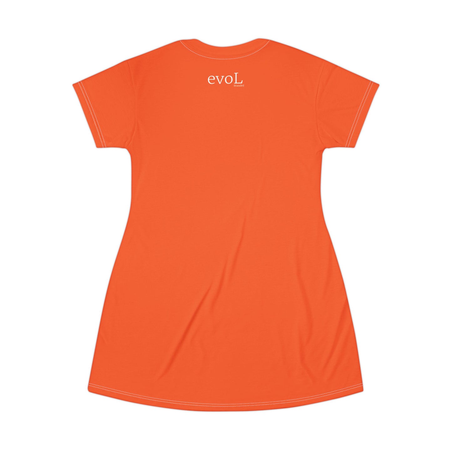 Casual Orange T-Shirt Dress - Comfortable & Stylish for Everyday Wear