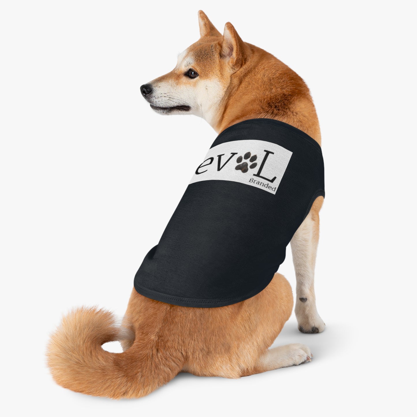 Trendy Pet Tank Top - 'evol' Paw Print Design for Stylish Pups