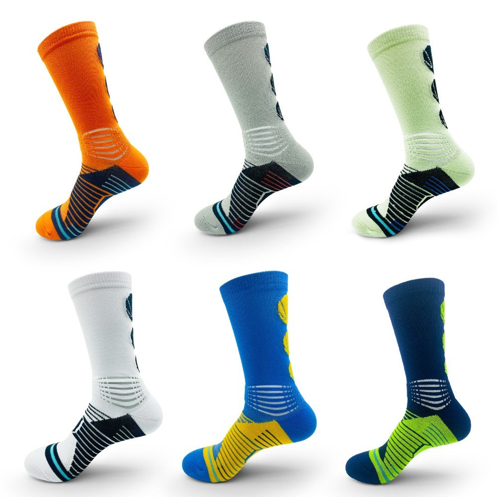 6 Pairs Of Sports Running Calf Socks