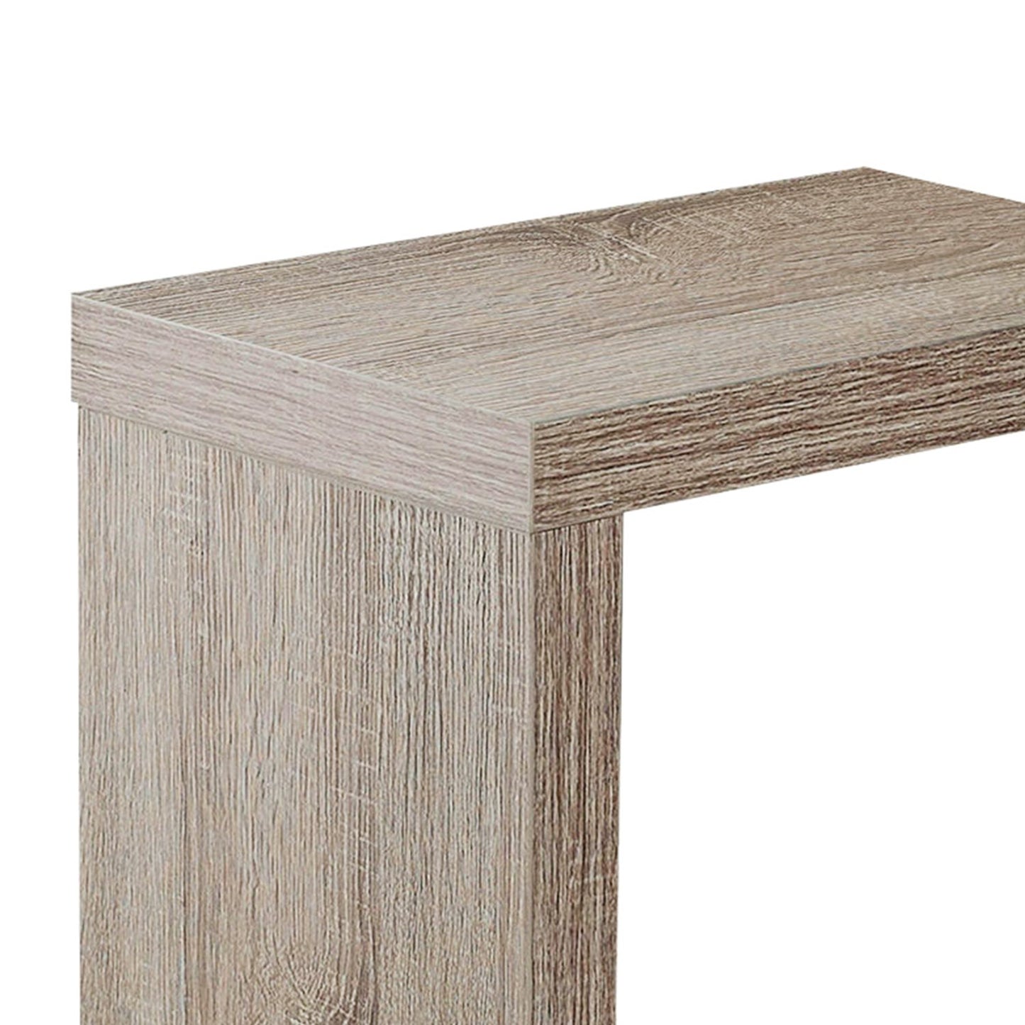 11.5" x 18" x 24" White Hollow Core Particle Board Accent Table