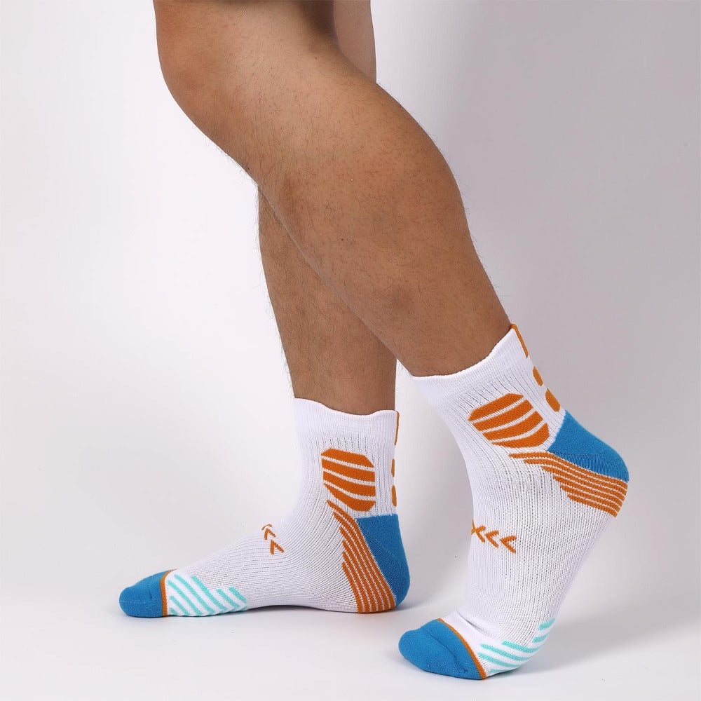 Six Pairs Of Trendy Mixed Sports Socks, Sports Ankle Socks, Running Socks, Hiking Socks, Moisture-wicking Cotton Socks And Ankle Socks