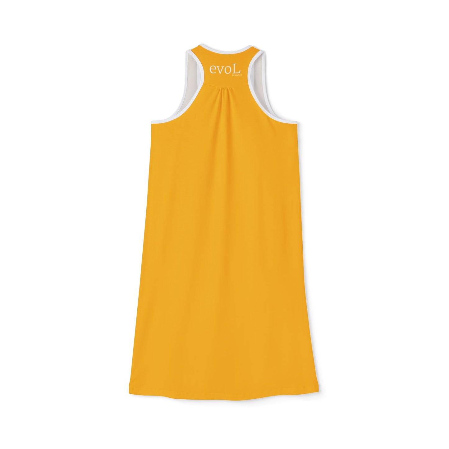 Bright Yellow Women's Racerback Dress - Perfect for Summer Outings & Active Days