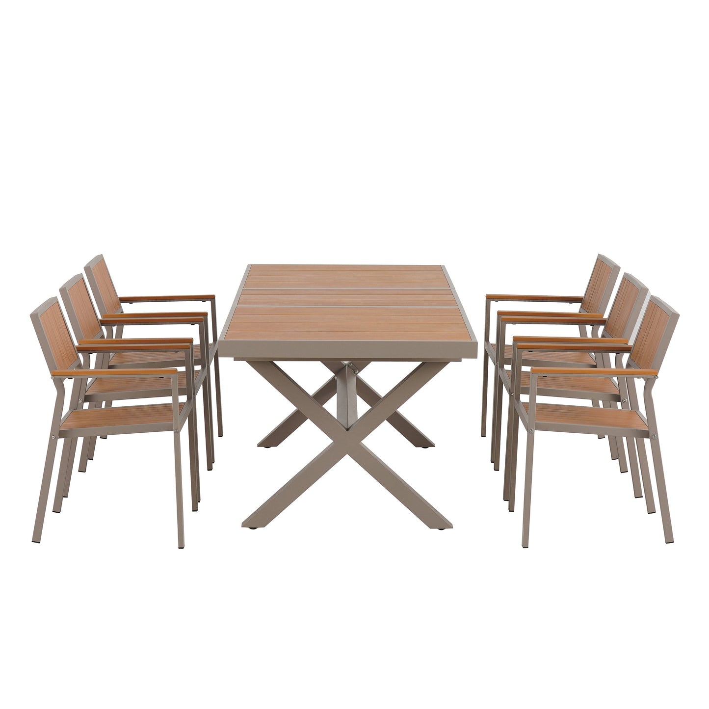 Experience Outdoor Dining Freedom with a Flexible Set Including Six