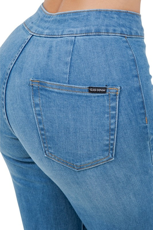 Harley Wide Leg Med Blue- Inseam 32