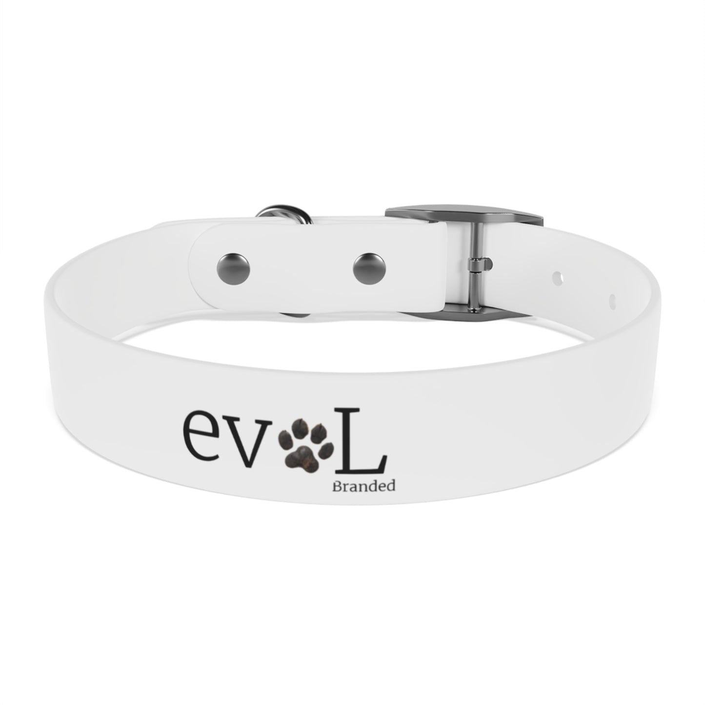 Personalized Pet Collar with Paw Print - Stylish White Dog Collar for Pet Lovers