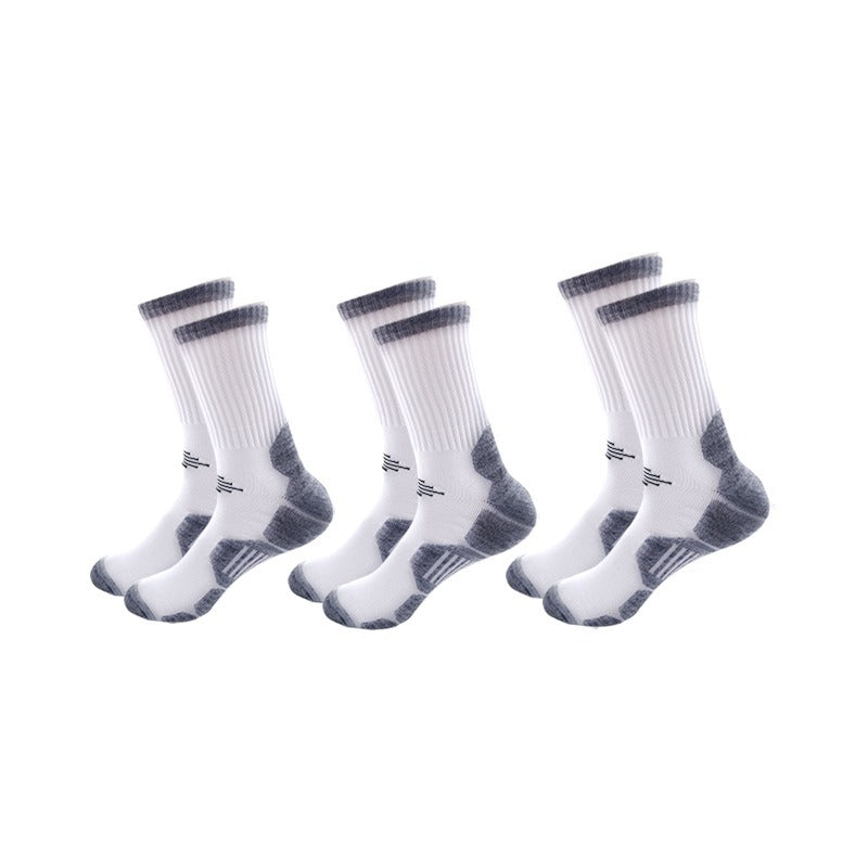 Six Pairs Of Unisex Basketball Mid-calf Socks. They Are Durable, Breathable And Comfortable, Suitable For Every Game, With Terry Cloth Soles For Shock Absorption.