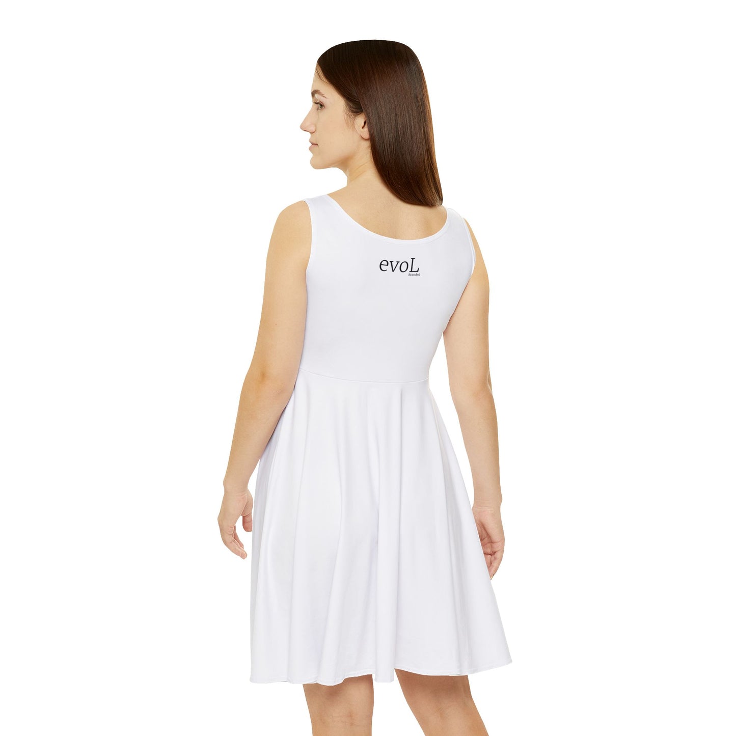 Women's Skater Dress with 'evoL' Design - Perfect for Casual Outings and Summer Events