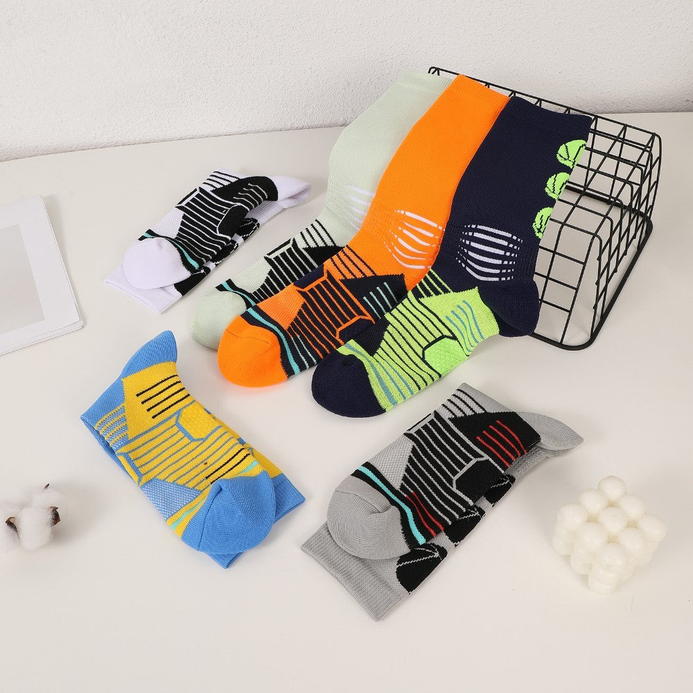 6 Pairs Of Sports Running Calf Socks