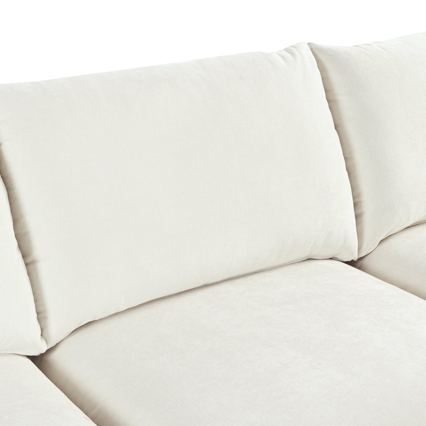 U-shaped Freely Transformable Modular Corner Sofa with Two Ottomans,