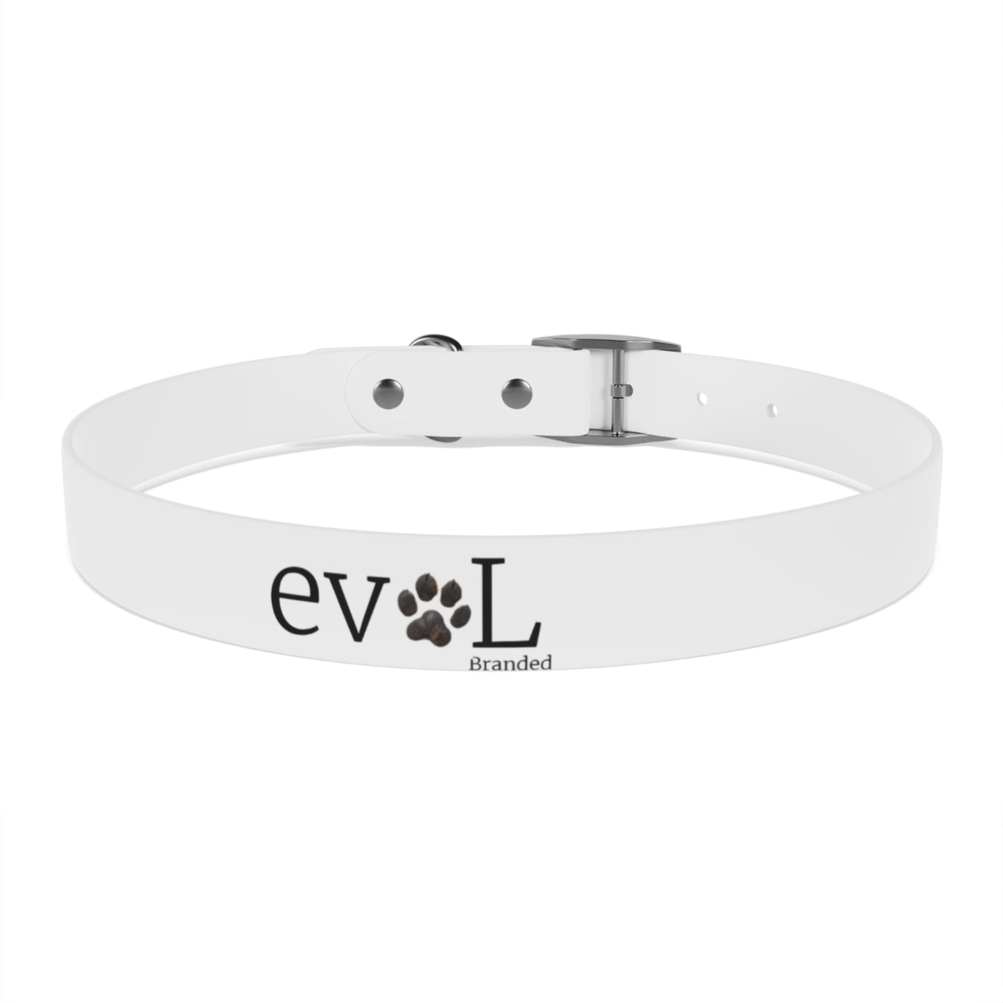 Personalized Pet Collar with Paw Print - Stylish White Dog Collar for Pet Lovers