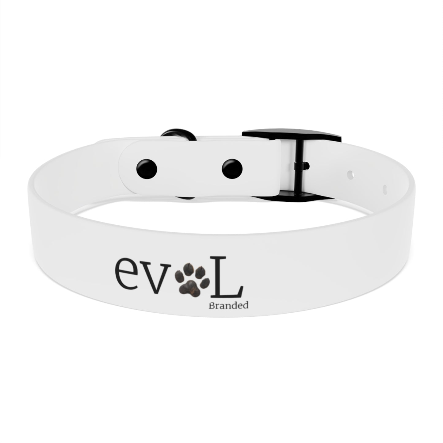 Personalized Pet Collar with Paw Print - Stylish White Dog Collar for Pet Lovers