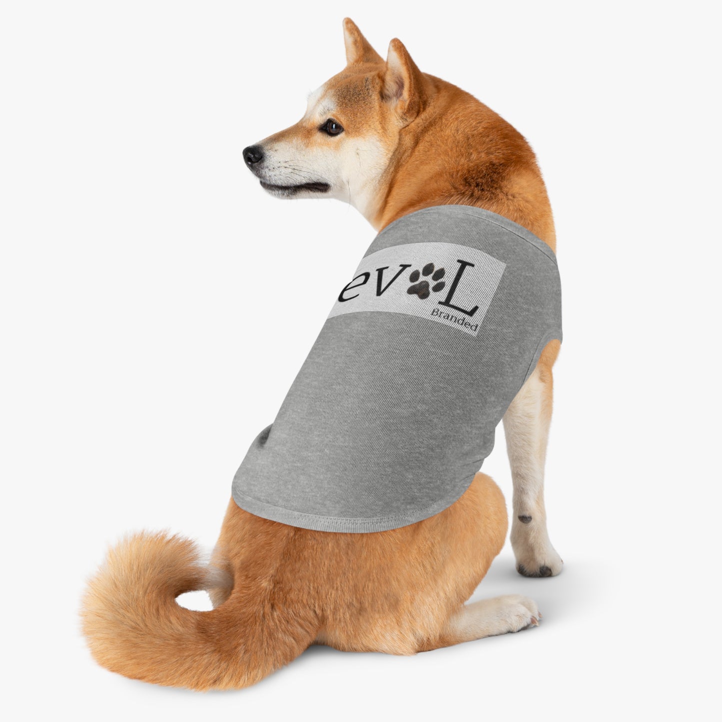 Trendy Pet Tank Top - 'evol' Paw Print Design for Stylish Pups