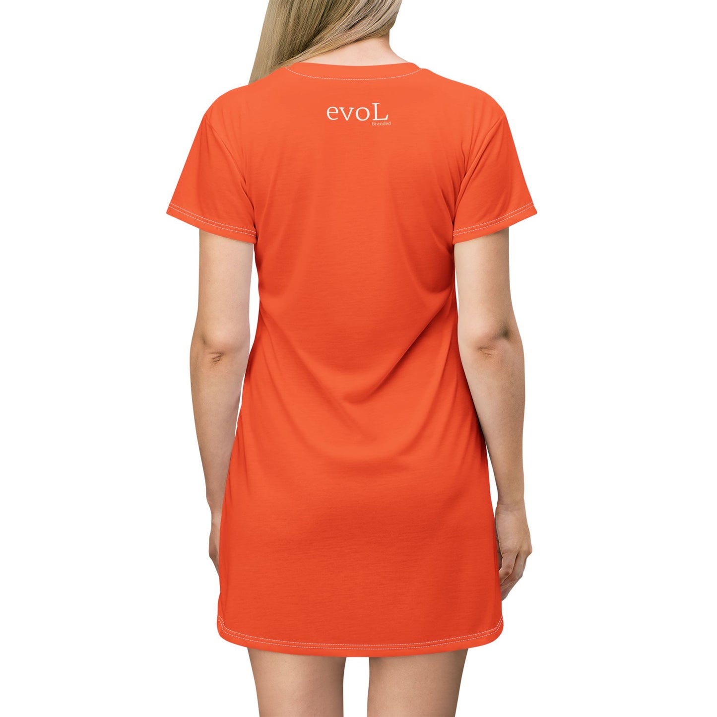 Casual Orange T-Shirt Dress - Comfortable & Stylish for Everyday Wear