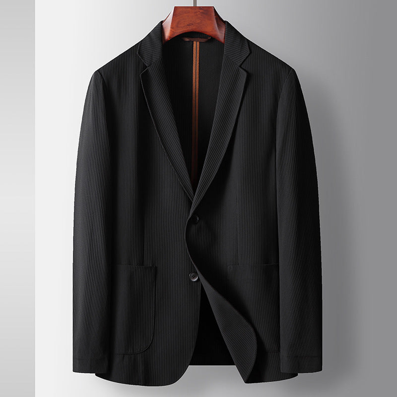 Young And Middle-aged Solid Color Stretch Suit Jacket