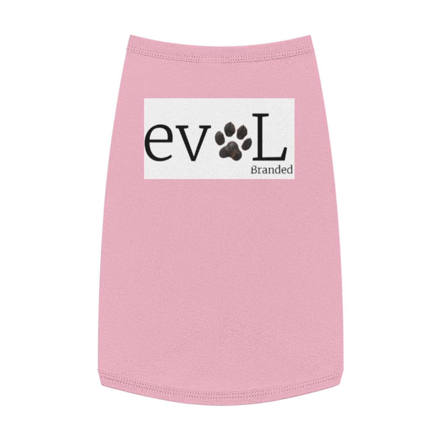 Trendy Pet Tank Top - 'evol' Paw Print Design for Stylish Pups
