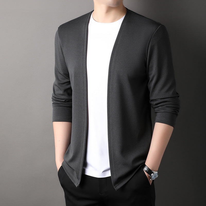 Spring Men's Cardigan Korean Style Middle-aged