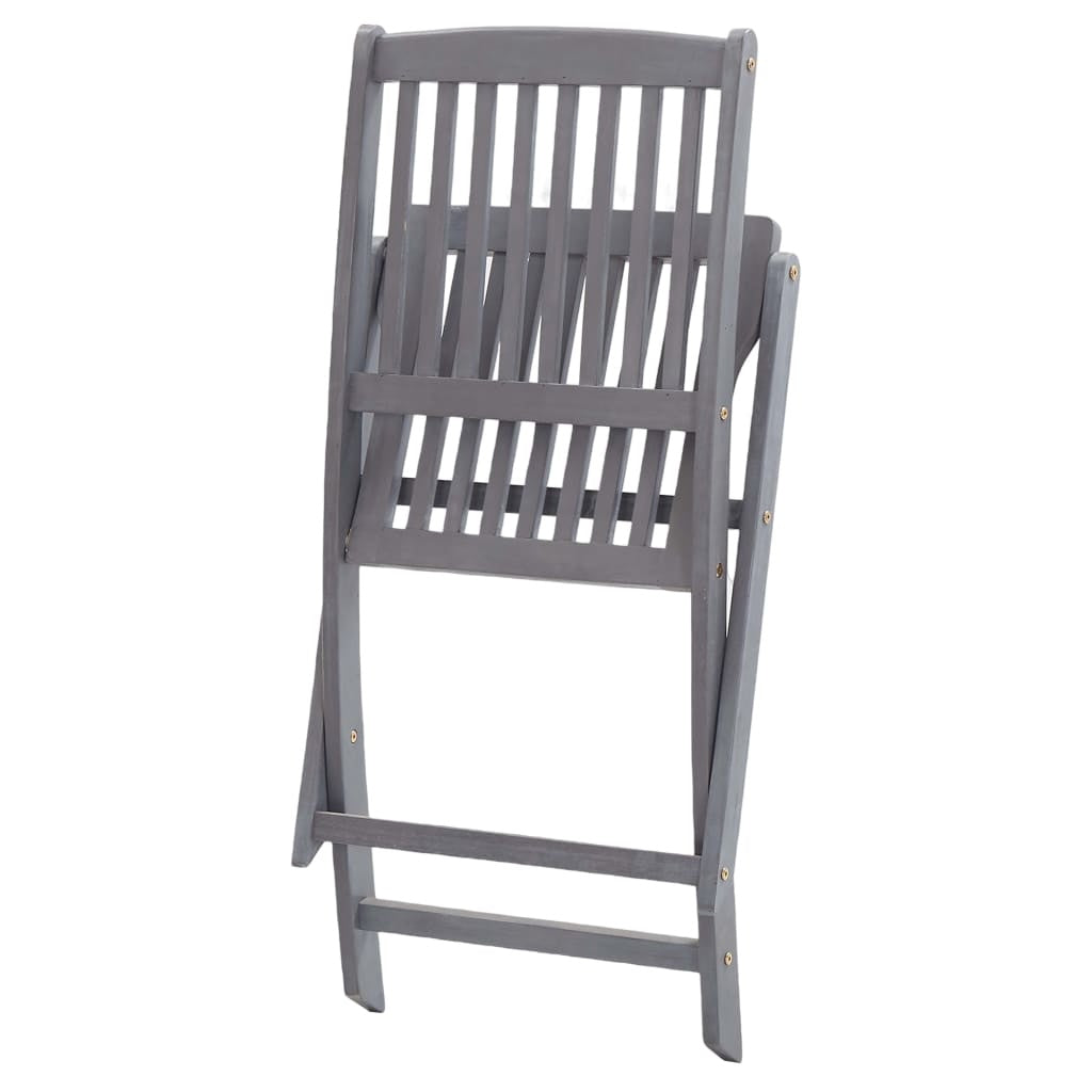 vidaXL Folding Outdoor Chairs 8 pcs Solid Acacia Wood
