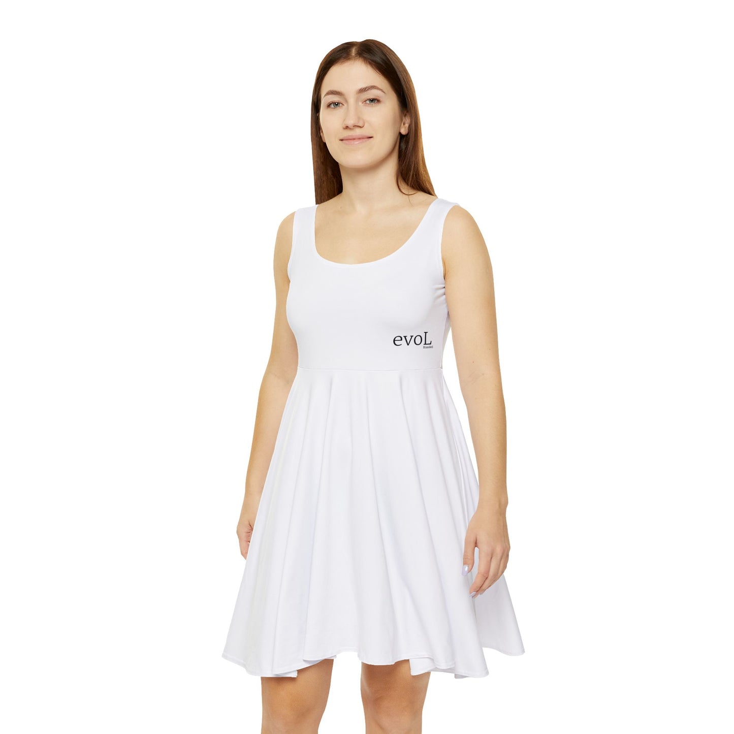Women's Skater Dress with 'evoL' Design - Perfect for Casual Outings and Summer Events