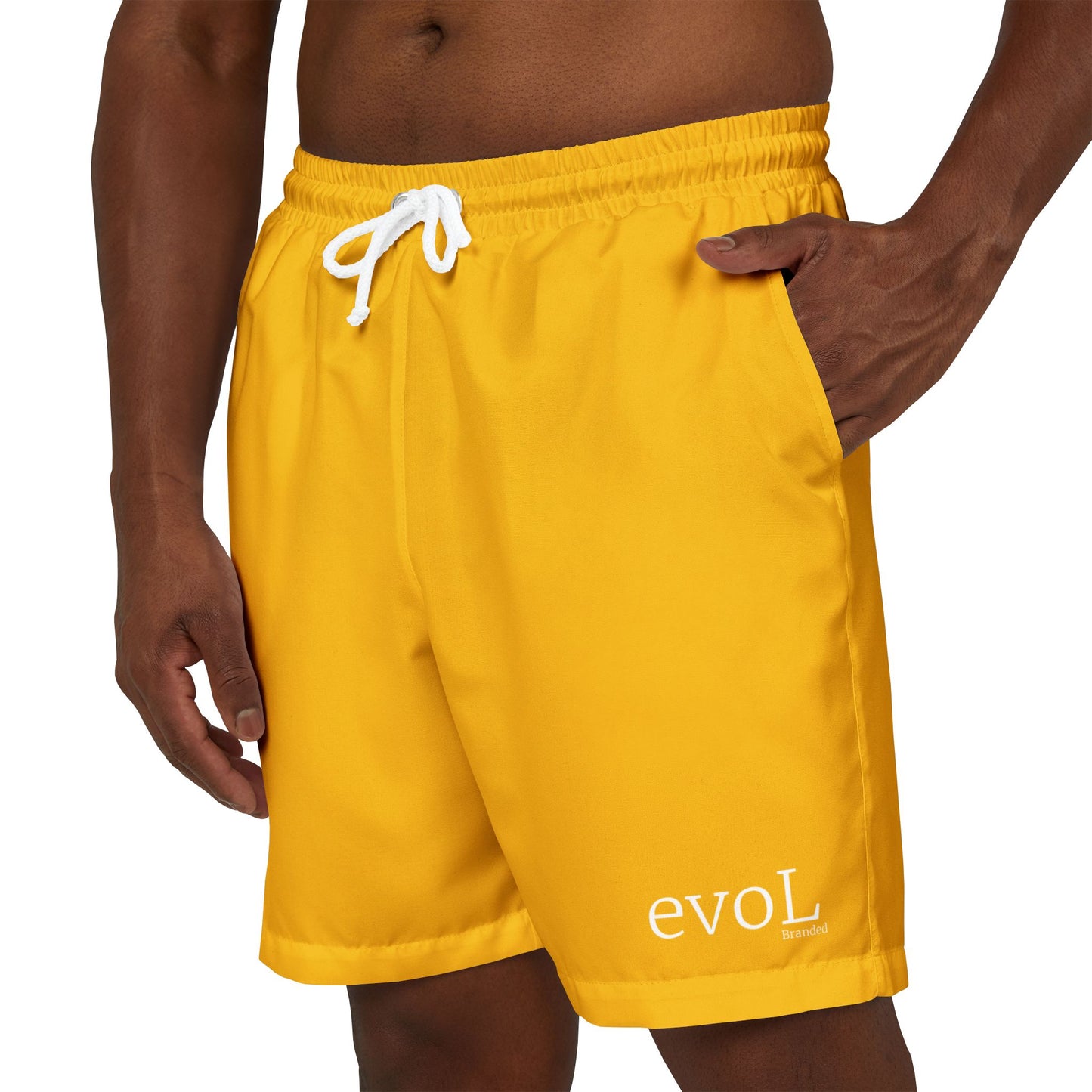 Bright Yellow Unisex Swim Shorts for Beach Days & Summer Fun