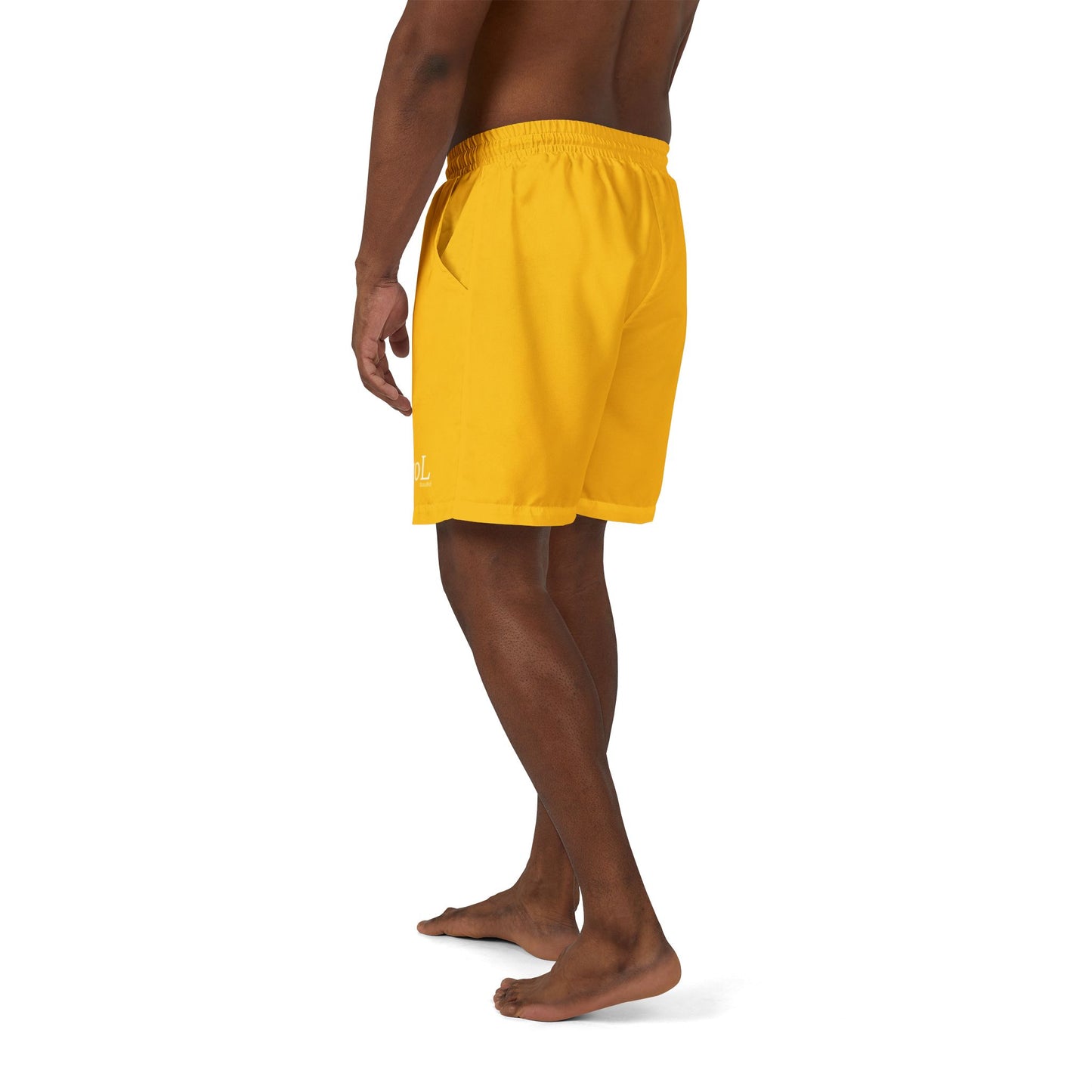 Bright Yellow Unisex Swim Shorts for Beach Days & Summer Fun
