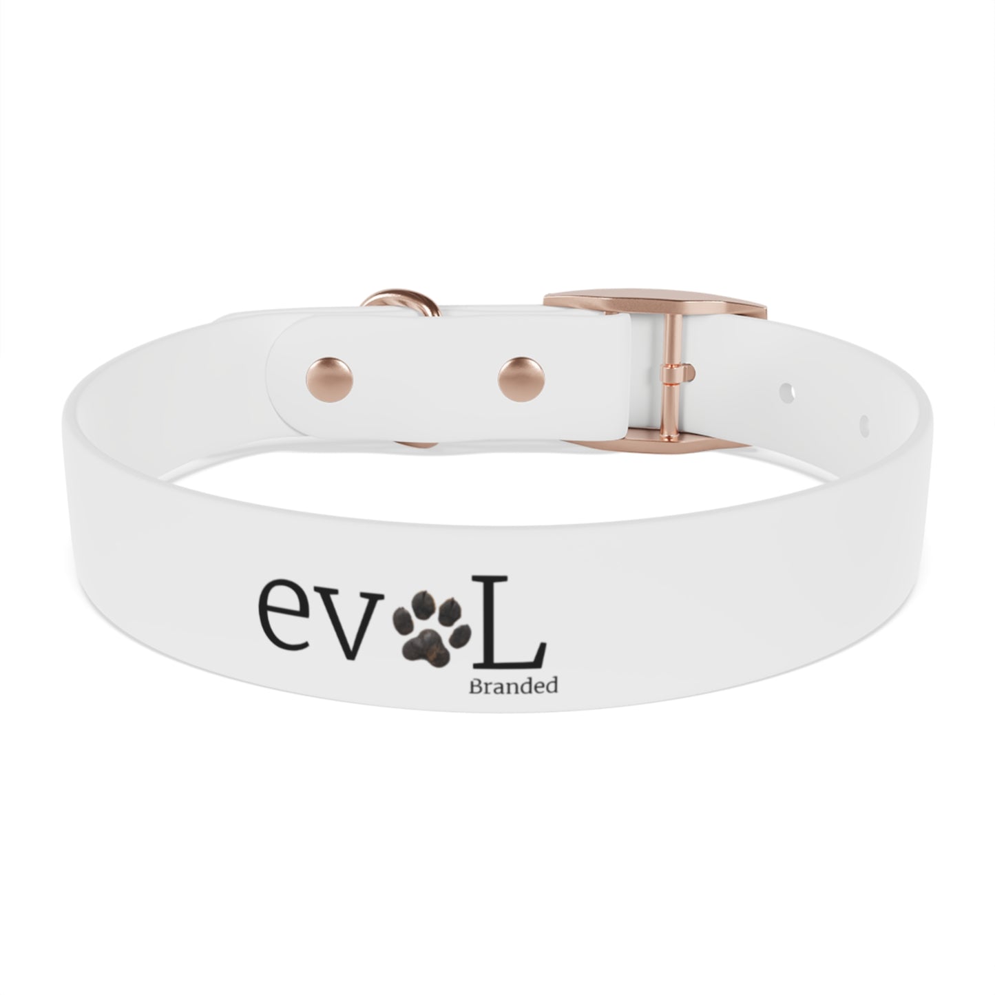 Personalized Pet Collar with Paw Print - Stylish White Dog Collar for Pet Lovers