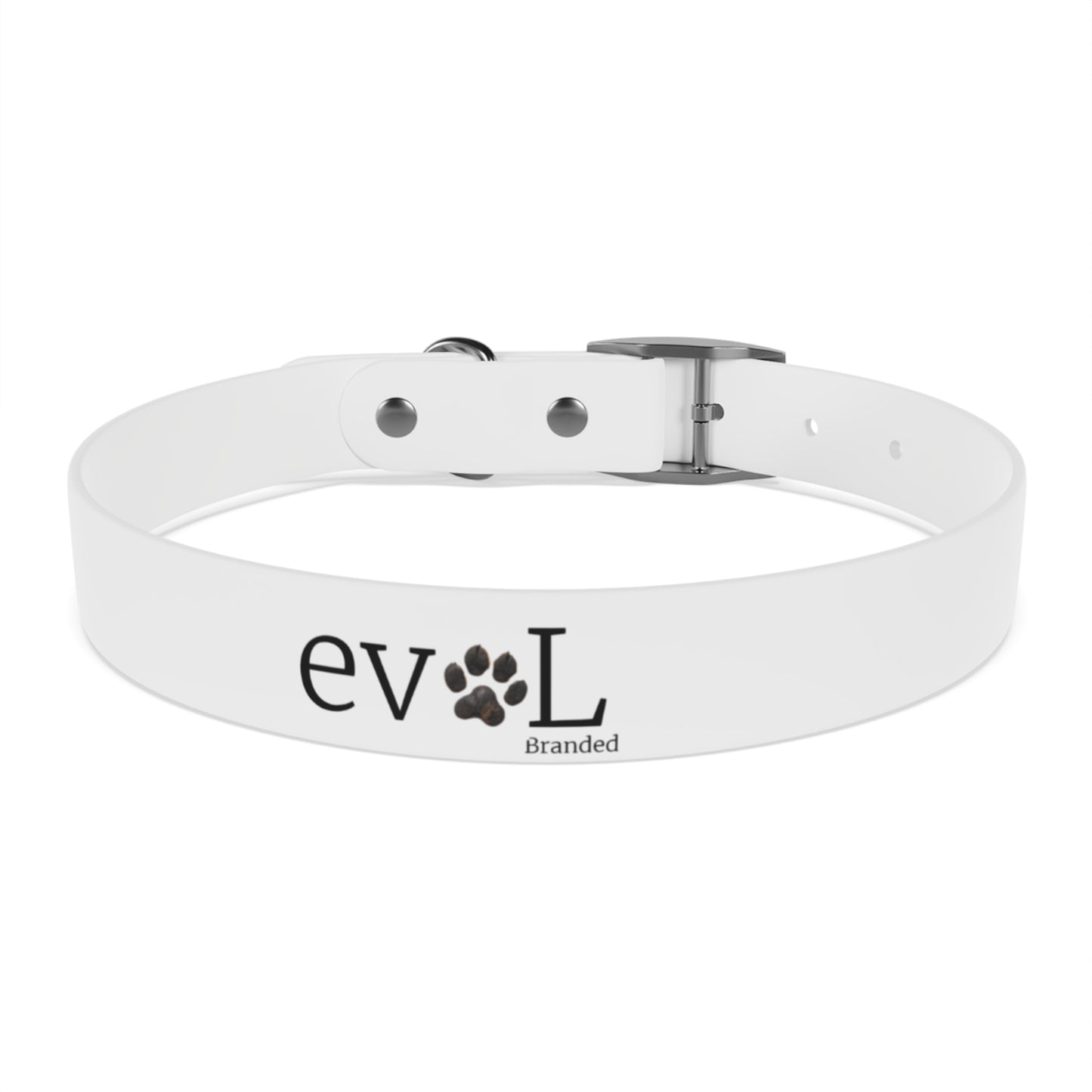 Personalized Pet Collar with Paw Print - Stylish White Dog Collar for Pet Lovers